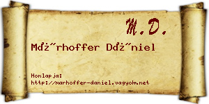 Márhoffer Dániel névjegykártya